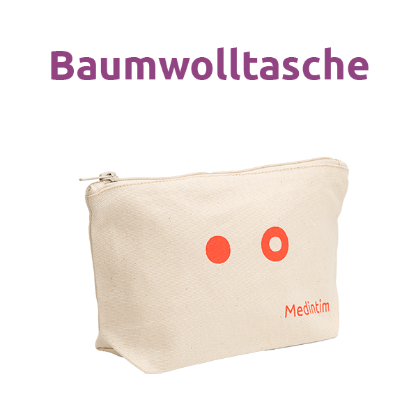 helle Baumwolltasche mit orangenen Punkten