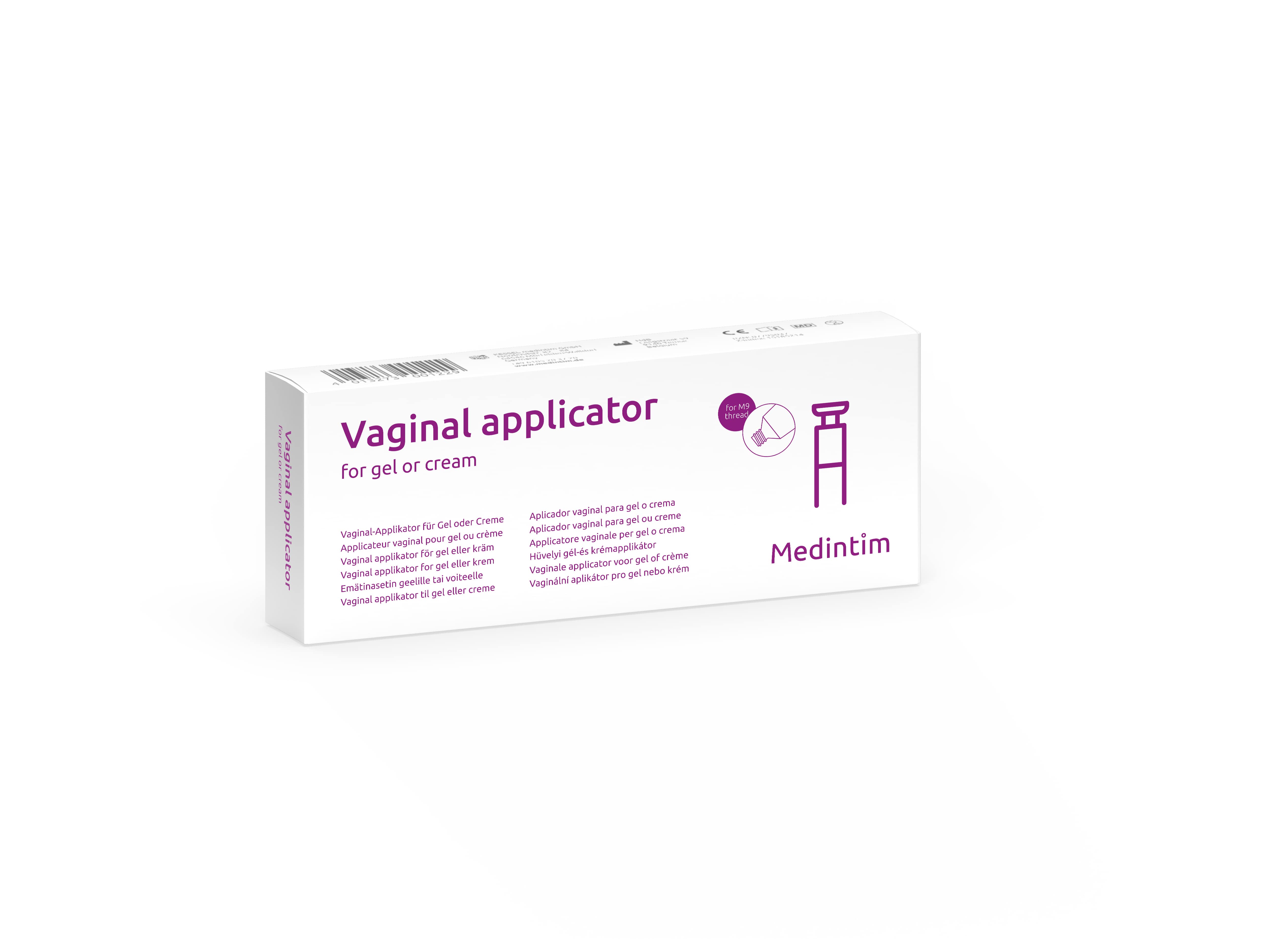 Vaginal applicator mit Verpackung