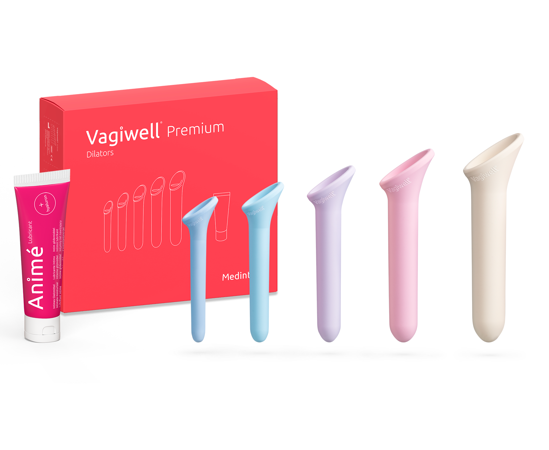Vagiwell Set premium mit Dilatoren 1-5