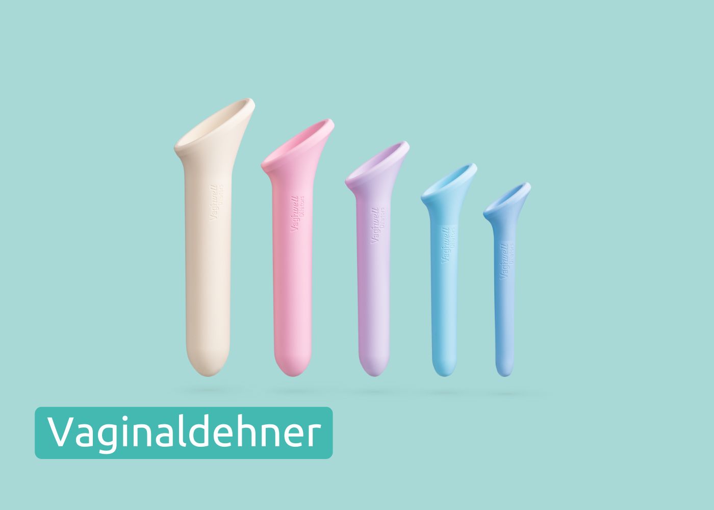 fünf Vaginaldehner in unterschiedlichen Farben